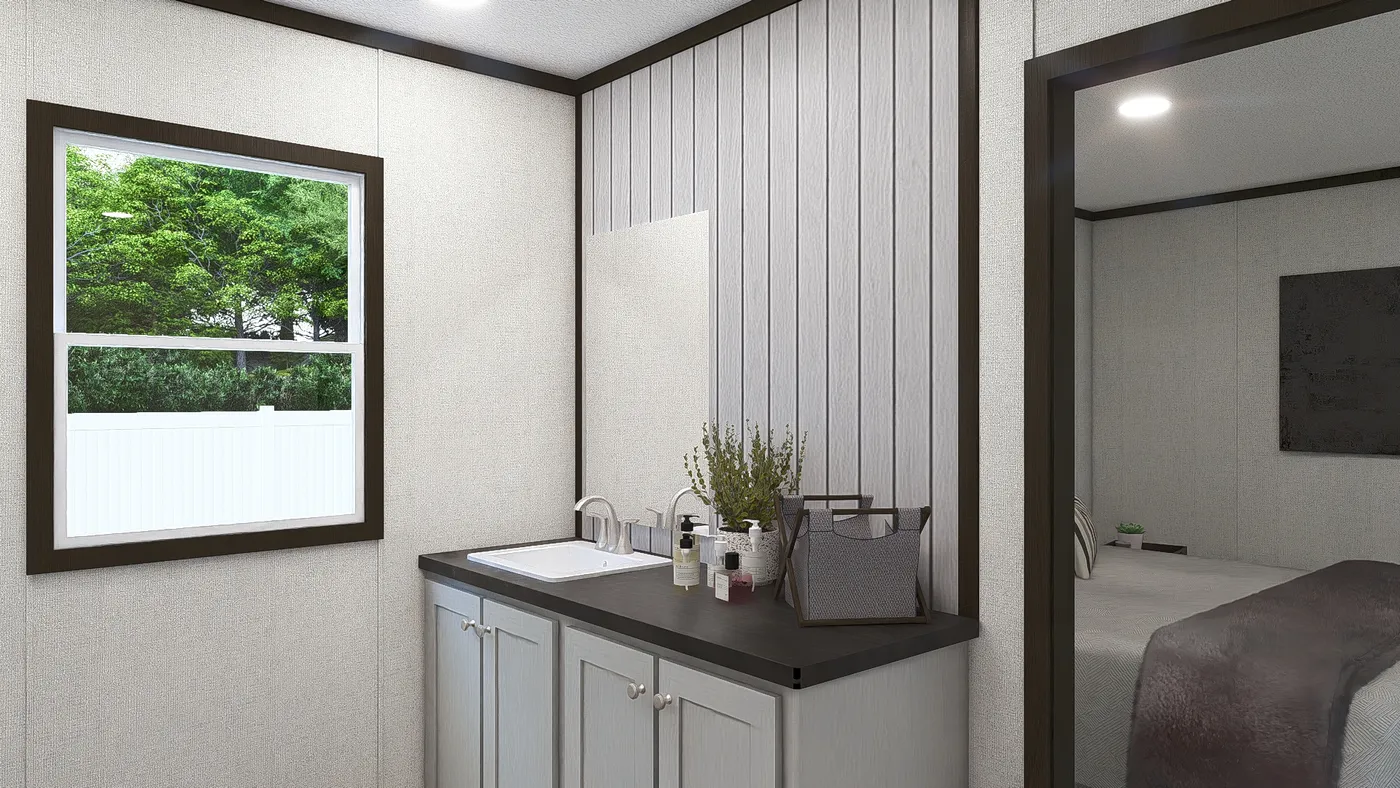 The DESIRE Primary Bathroom. This Manufactured Mobile Home features 3 bedrooms and 2 baths.