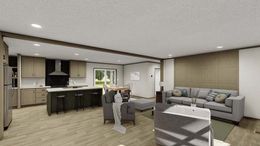 The RIO Living Room. This Manufactured Mobile Home features 3 bedrooms and 2 baths.
