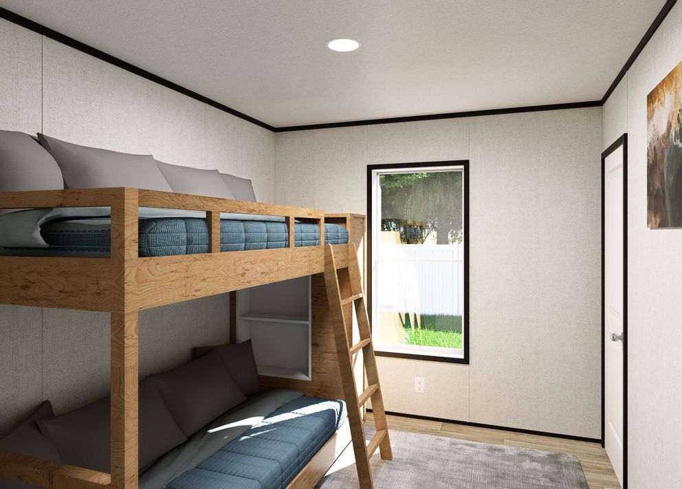 The NORTHSTAR Guest Bedroom. This Manufactured Mobile Home features 3 bedrooms and 2 baths.