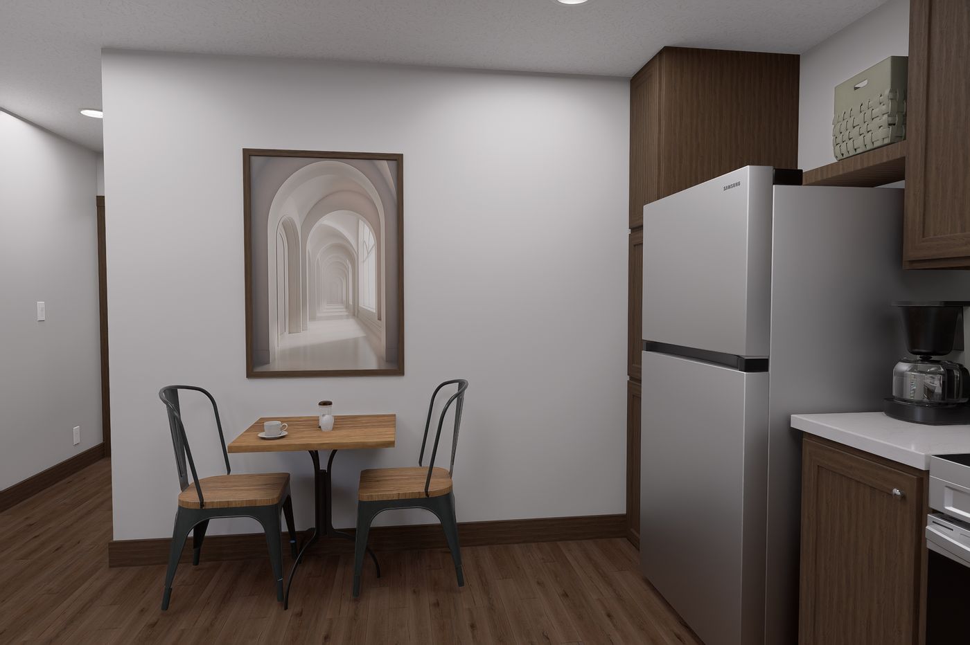 The RIGHT CHOICE 107 Dining Room. This Manufactured Mobile Home features 3 bedrooms and 2 baths.