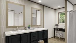 The RIO Primary Bathroom. This Manufactured Mobile Home features 3 bedrooms and 2 baths.