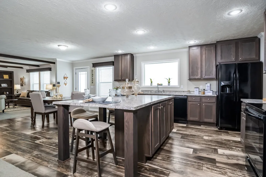 The TAHOE 3272A Kitchen. This Manufactured Mobile Home features 3 bedrooms and 2 baths.