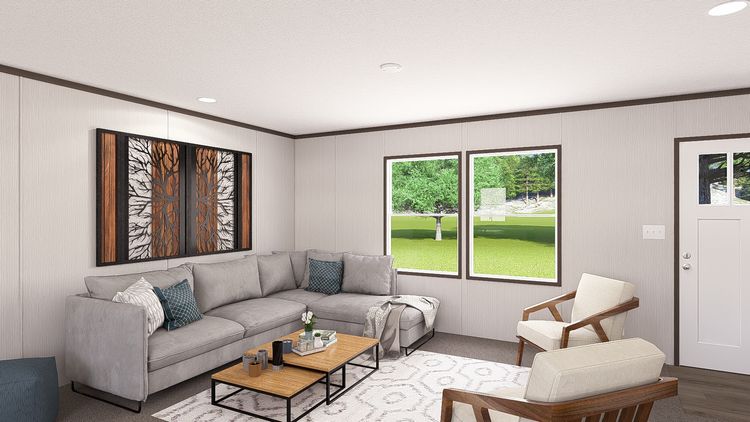 The LEGEND 28X68 Living Room. This Manufactured Mobile Home features 4 bedrooms and 2 baths.