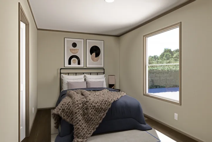 The SUMMIT Guest Bedroom. This Manufactured Mobile Home features 4 bedrooms and 3 baths.