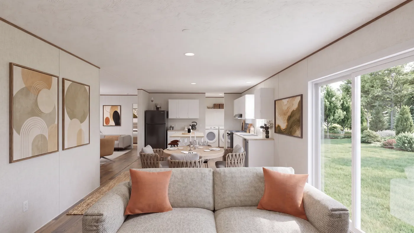 The OAK Den. This Manufactured Mobile Home features 4 bedrooms and 2 baths.