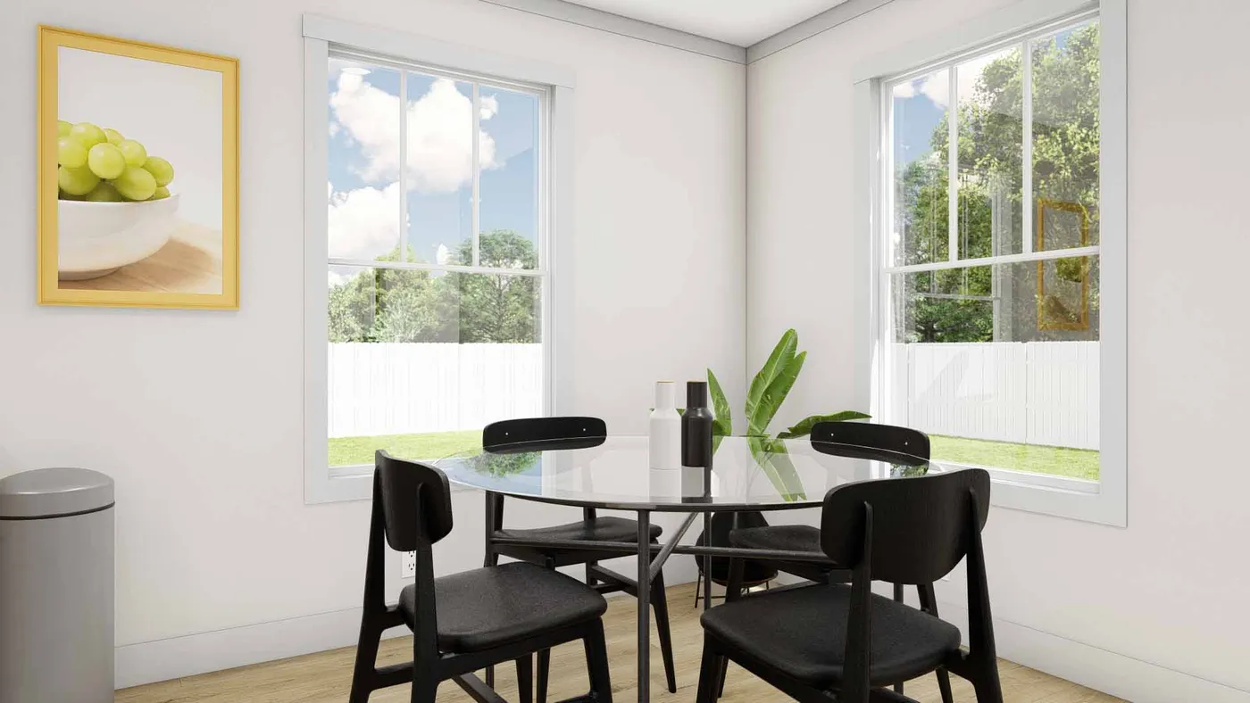 The AFRICA Dining Area. This Manufactured Mobile Home features 3 bedrooms and 2 baths.