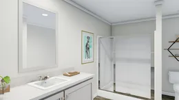 The FALCON 56B Primary Bathroom. This Manufactured Mobile Home features 3 bedrooms and 2 baths.