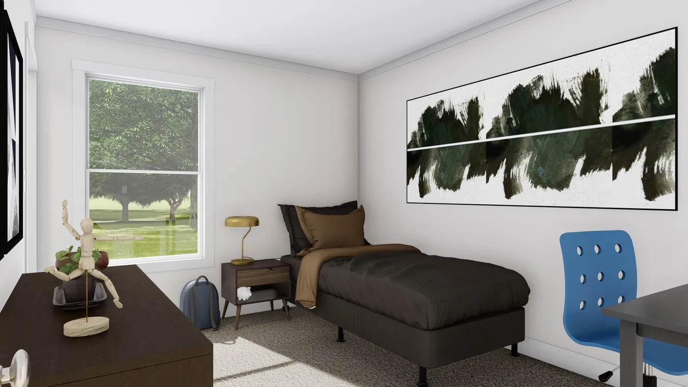 The 2001 "LET IT BE" 5628 Guest Bedroom. This Manufactured Mobile Home features 3 bedrooms and 2 baths.