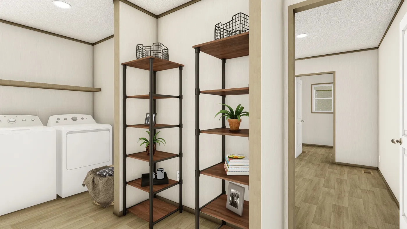 The TIDE Flex. This Manufactured Mobile Home features 2 bedrooms and 2 baths.