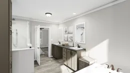 The THE LIL' EASY Primary Bathroom. This Manufactured Mobile Home features 3 bedrooms and 2 baths.