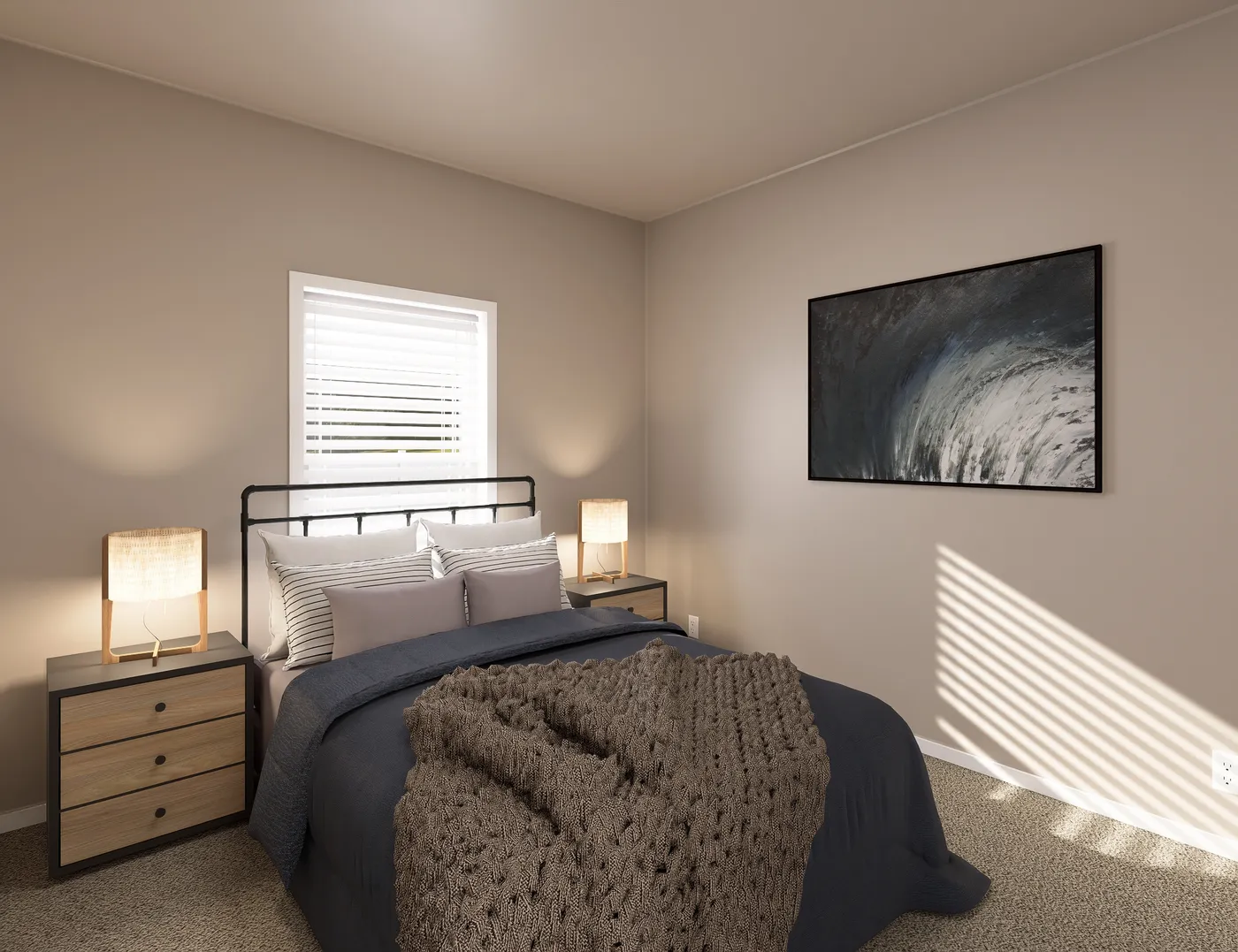 The PREFERRED PLUS CP601F  CLAYTON Bedroom. This Manufactured Mobile Home features 3 bedrooms and 2 baths.