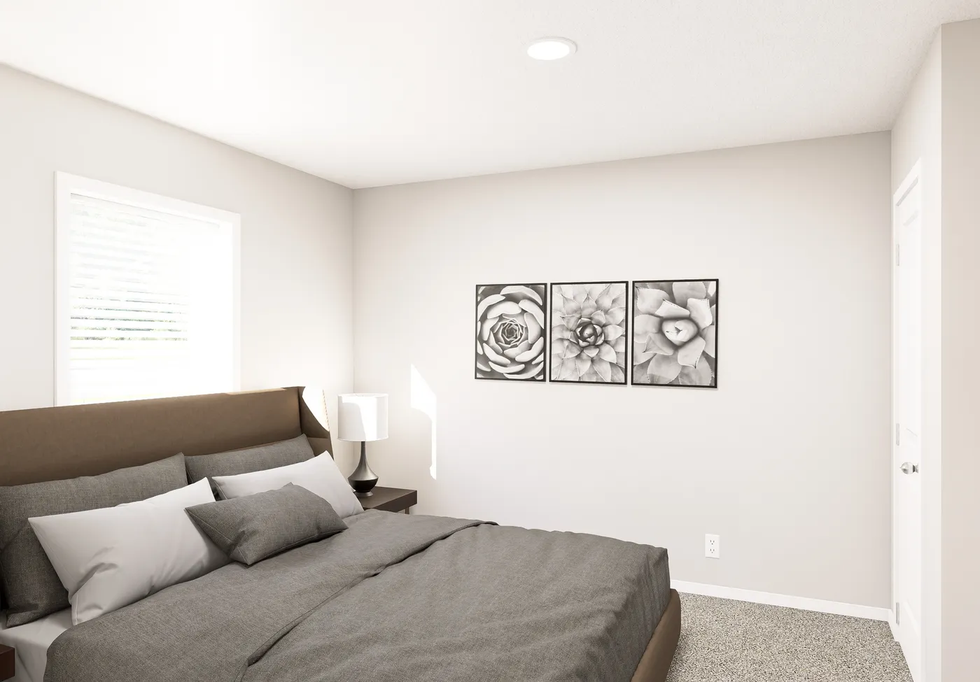 The SLE 681F Bedroom. This Manufactured Mobile Home features 4 bedrooms and 2 baths.