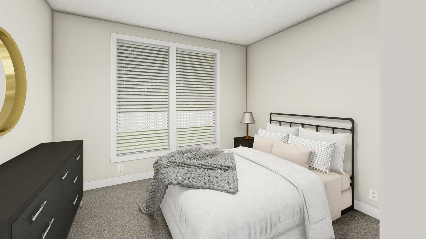 The HIP-4266-4B            SUBLIME Bedroom. This Manufactured Mobile Home features 4 bedrooms and 2.5 baths.