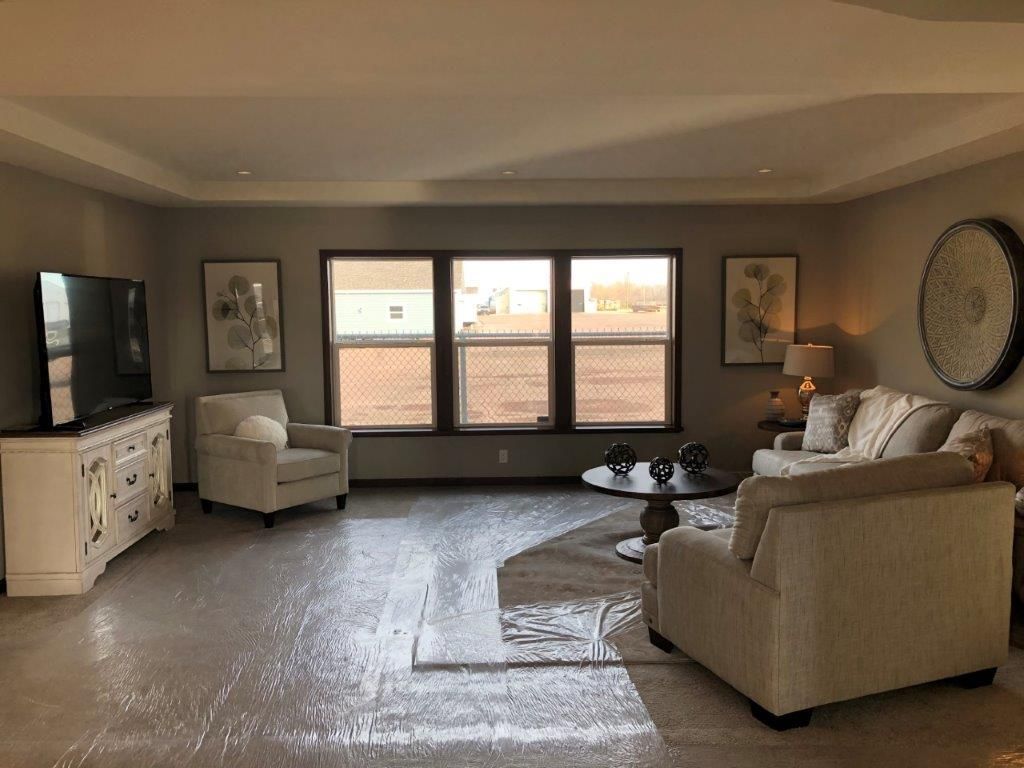The LEGEND 572-1 MOD Living Room. This Modular Home features 3 bedrooms and 2 baths.