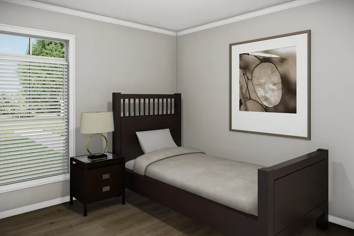 The HUXTON II Guest Bedroom. This Manufactured Mobile Home features 4 bedrooms and 2 baths.