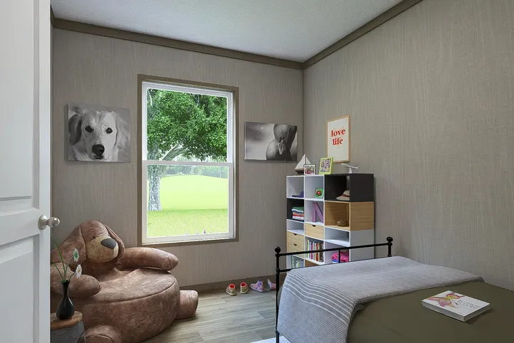 The SYDNEY Guest Bedroom. This Manufactured Mobile Home features 3 bedrooms and 2 baths.