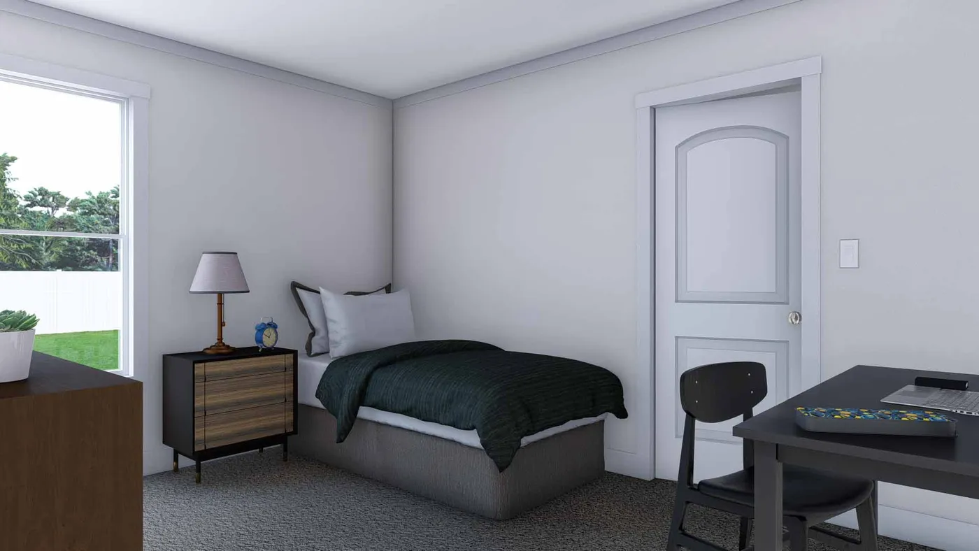 The YELLOW SUBMARINE Bedroom. This Manufactured Mobile Home features 5 bedrooms and 2 baths.