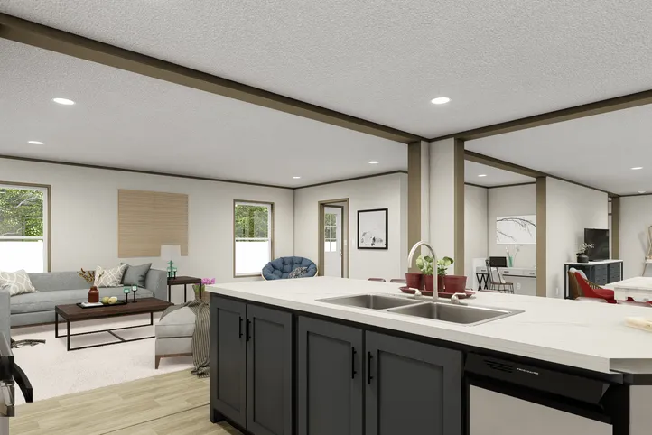 The EVEREST Kitchen. This Manufactured Mobile Home features 4 bedrooms and 2 baths.