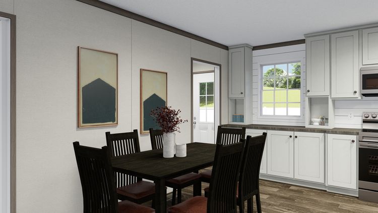 The ULTRA PRO 4 BR 28X56 Dining Area. This Manufactured Mobile Home features 4 bedrooms and 2 baths.