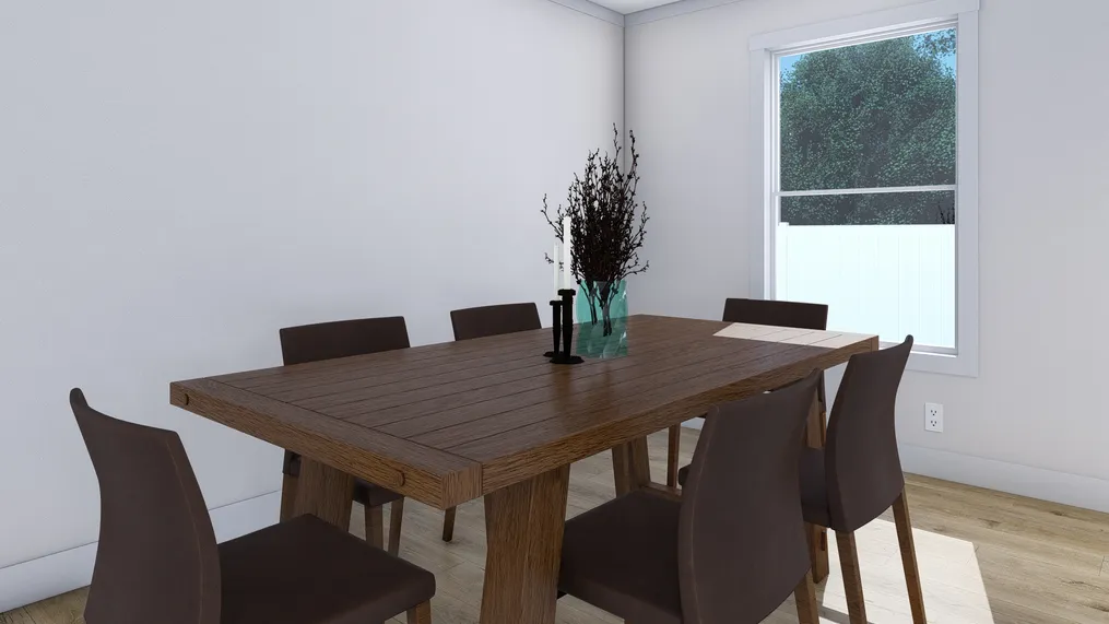 The 2004 "SUPERFLY" 7628 Dining Area. This Manufactured Mobile Home features 5 bedrooms and 2 baths.