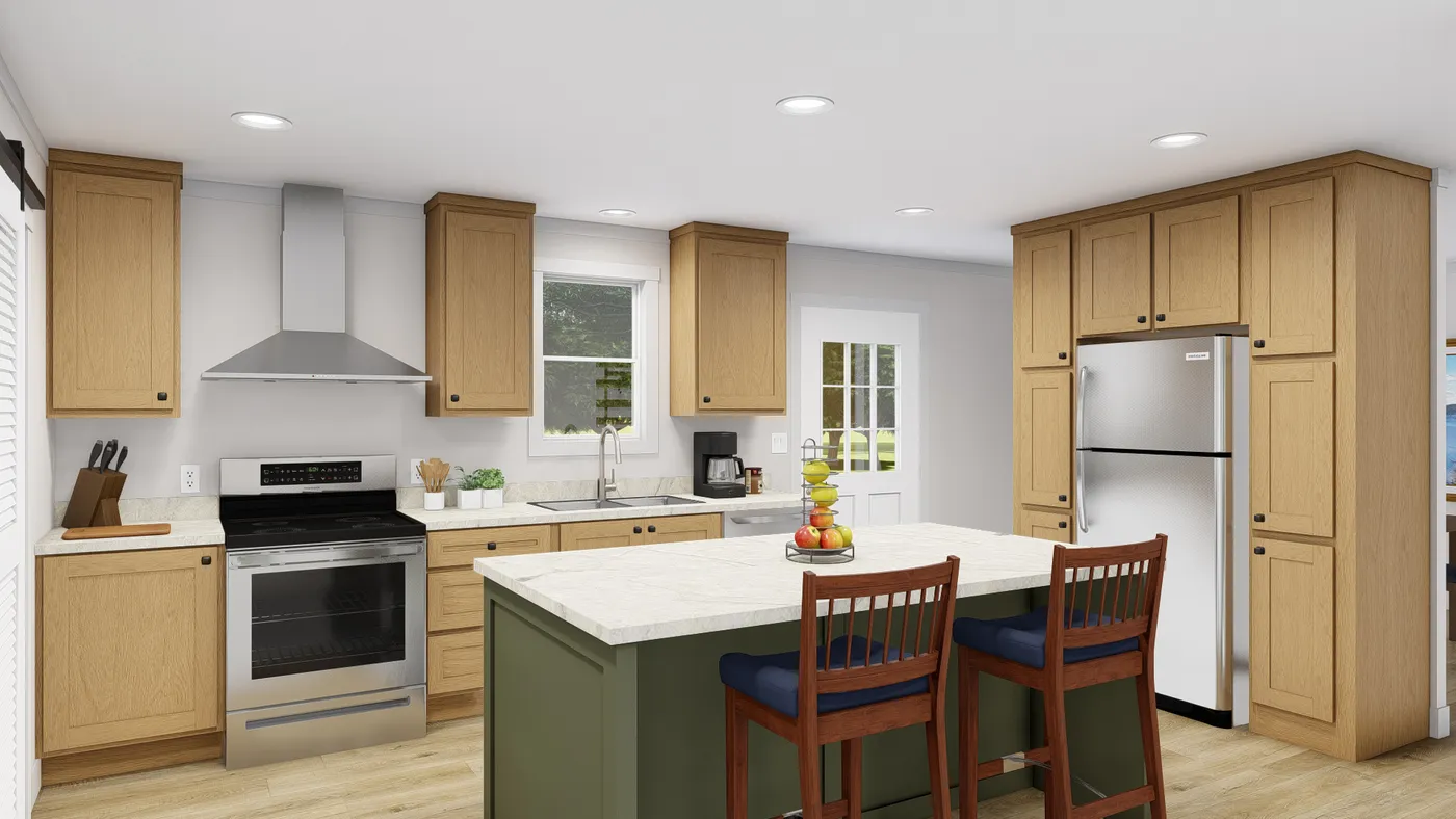 The 2001 "LET IT BE" 5628 Kitchen. This Manufactured Mobile Home features 3 bedrooms and 2 baths.