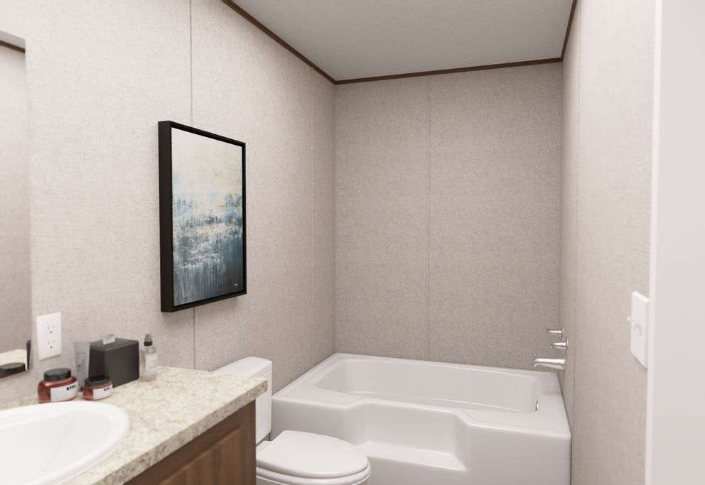 The ASPEN Primary Bathroom. This Manufactured Mobile Home features 3 bedrooms and 2 baths.