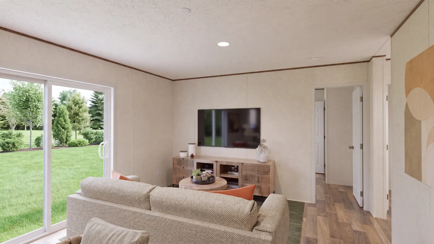 The OAK Den. This Manufactured Mobile Home features 4 bedrooms and 2 baths.
