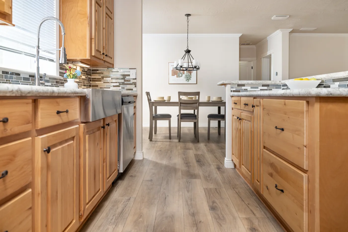 The TH601F                 CLAYTON Kitchen. This Manufactured Mobile Home features 3 bedrooms and 2 baths.