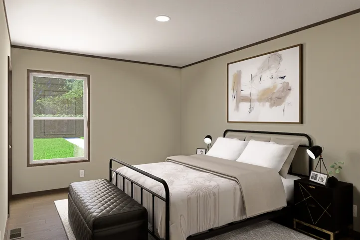 The EVEREST Guest Bedroom. This Manufactured Mobile Home features 4 bedrooms and 2 baths.