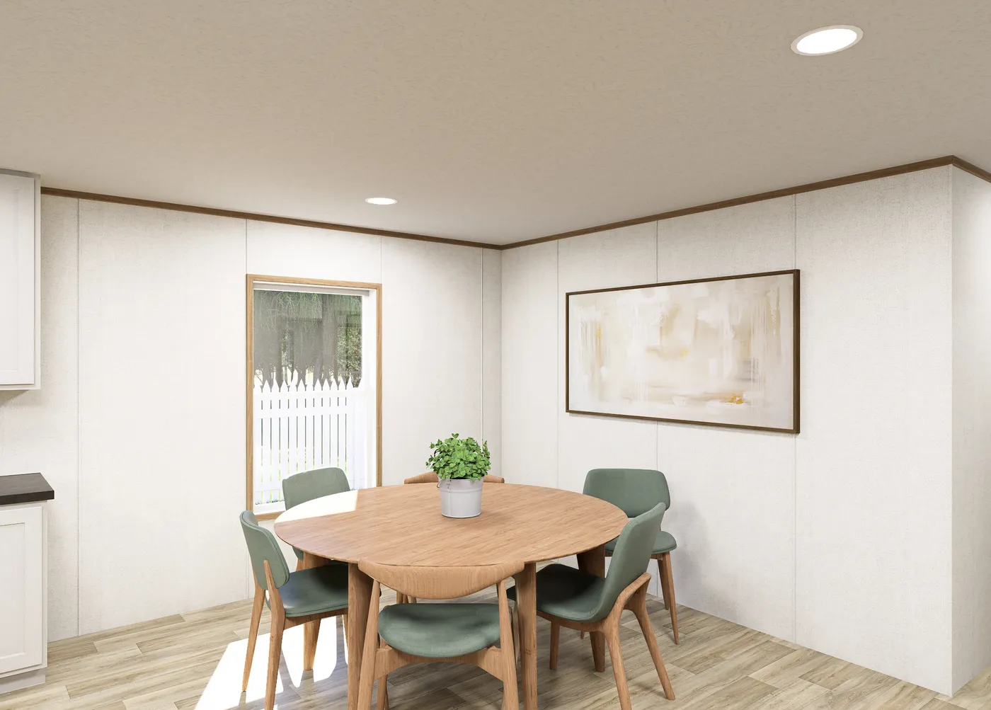 The HARBOR Dining Area. This Manufactured Mobile Home features 3 bedrooms and 2 baths.