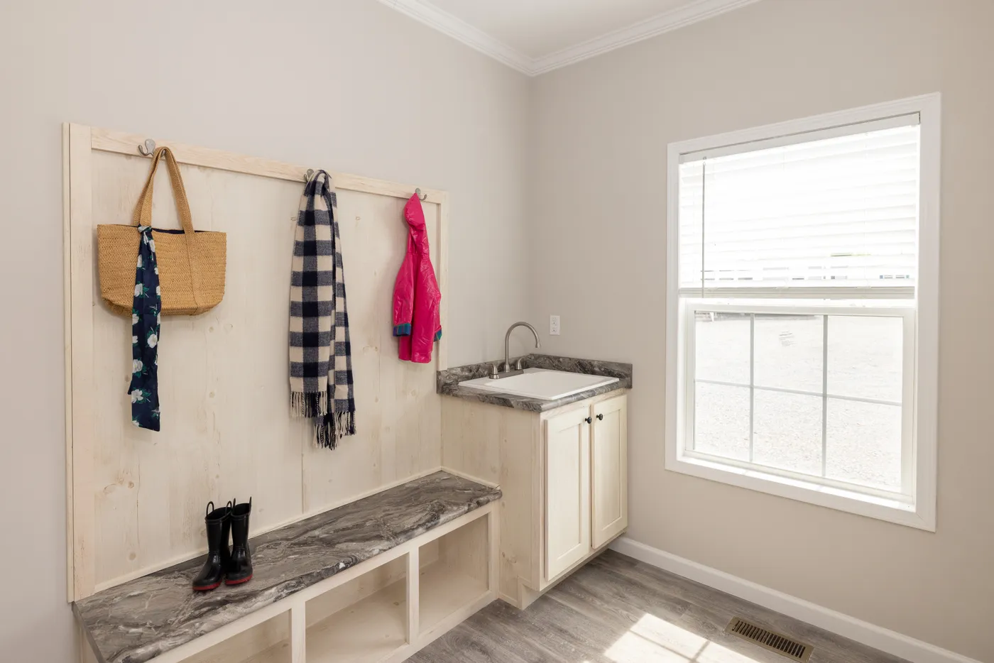The THE ROGUE Utility Room. This Manufactured Mobile Home features 3 bedrooms and 2 baths.