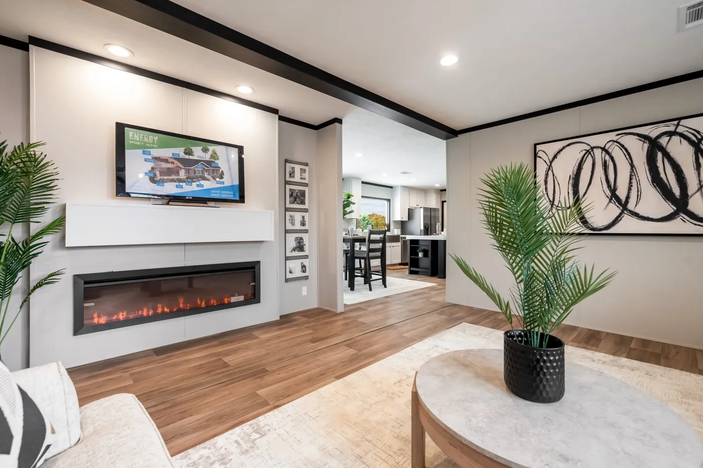 The THE ANNIVERSARY 2.1 Living Room. This Manufactured Mobile Home features 3 bedrooms and 2 baths.