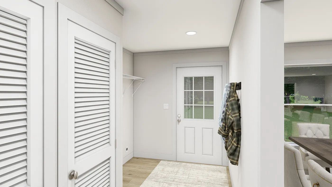 The LEAN ON ME Foyer. This Manufactured Mobile Home features 3 bedrooms and 2 baths.