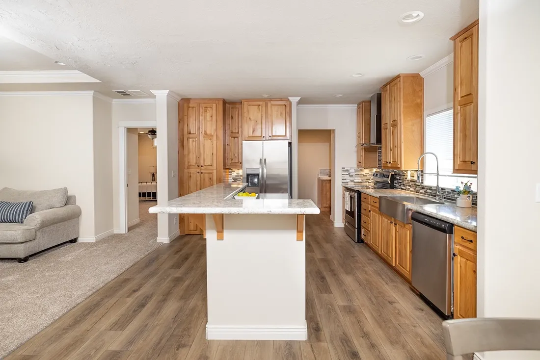 The TH601F                 CLAYTON Kitchen. This Manufactured Mobile Home features 3 bedrooms and 2 baths.