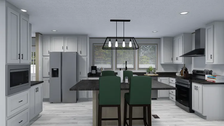 The LINCOLN Kitchen. This Manufactured Mobile Home features 3 bedrooms and 2 baths.