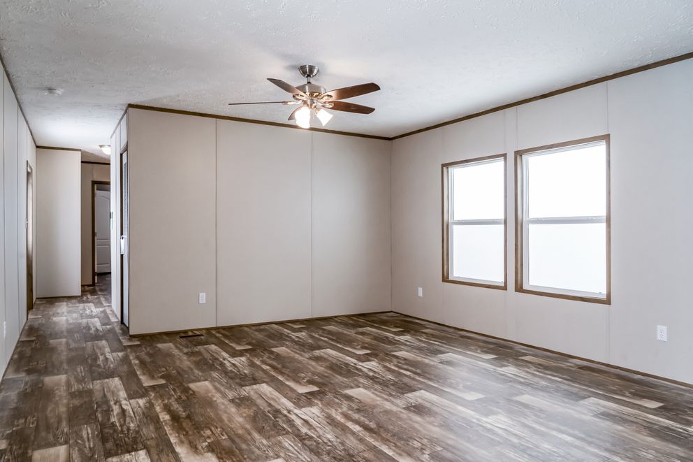 The THE BREEZE Exterior. This Manufactured Mobile Home features 3 bedrooms and 2 baths.