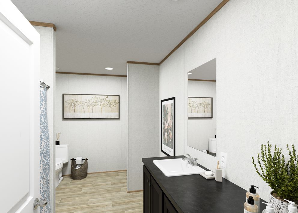 The ASPIRE Primary Bathroom. This Manufactured Mobile Home features 3 bedrooms and 2 baths.