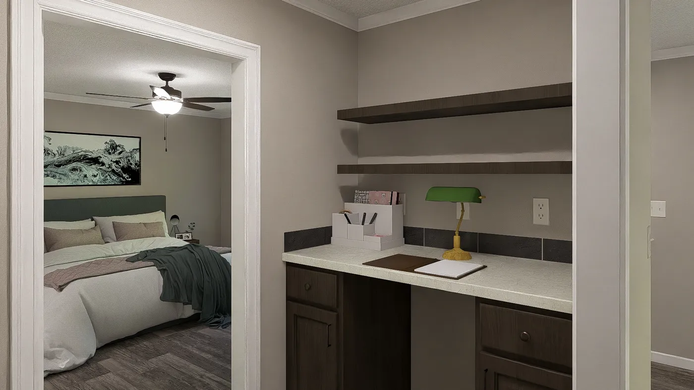 The THE LIL' EASY Office. This Manufactured Mobile Home features 3 bedrooms and 2 baths.