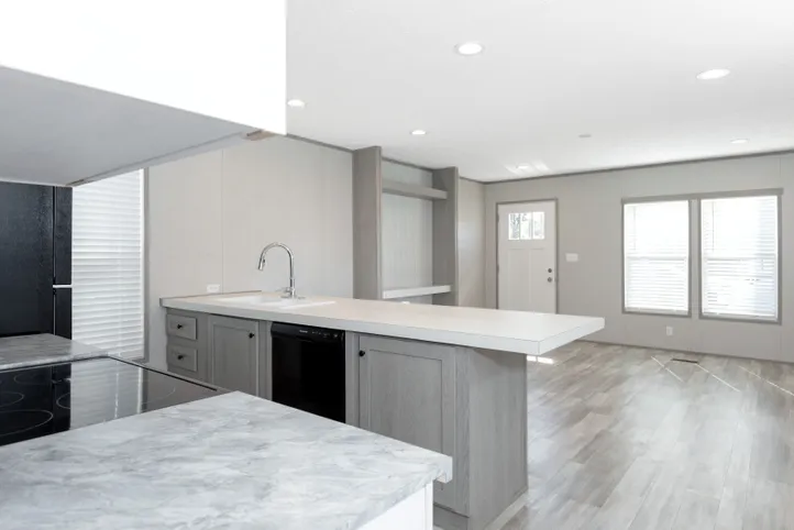 The BLAZER 66 F Kitchen. This Manufactured Mobile Home features 3 bedrooms and 2 baths.