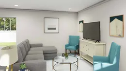 The BORN TO RUN Living Room. This Manufactured Mobile Home features 2 bedrooms and 2 baths.