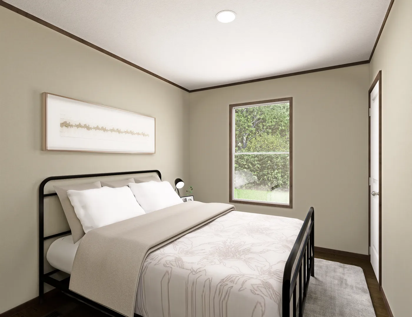 The ZION Guest Bedroom. This Manufactured Mobile Home features 3 bedrooms and 2 baths.