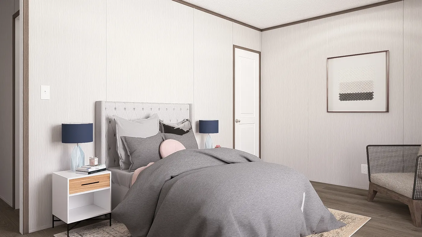 The LEGEND ANNIVERSARY 16X76 Bedroom. This Manufactured Mobile Home features 3 bedrooms and 2 baths.
