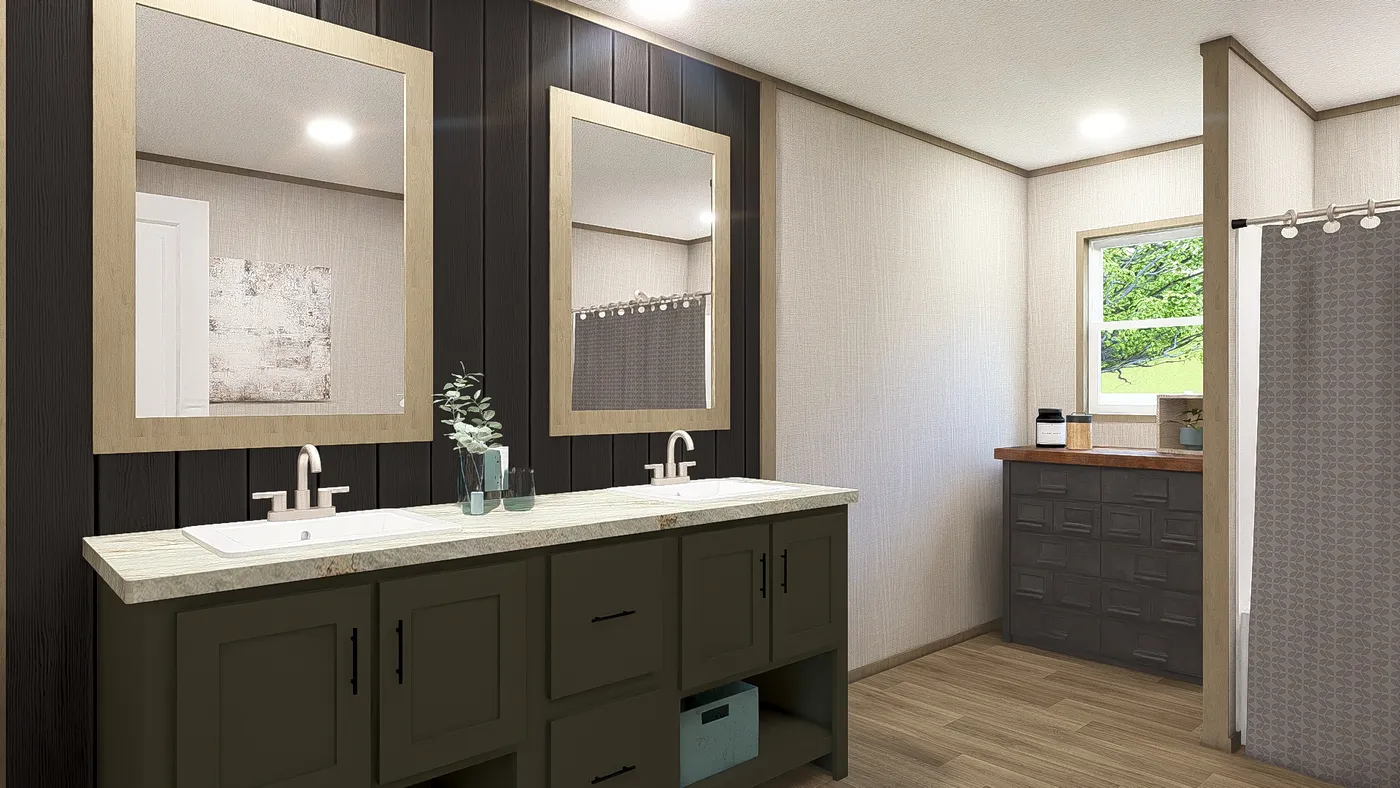 Charwood.The EVEREST Primary Bathroom. This Manufactured Mobile Home features 4 bedrooms and 2 baths.