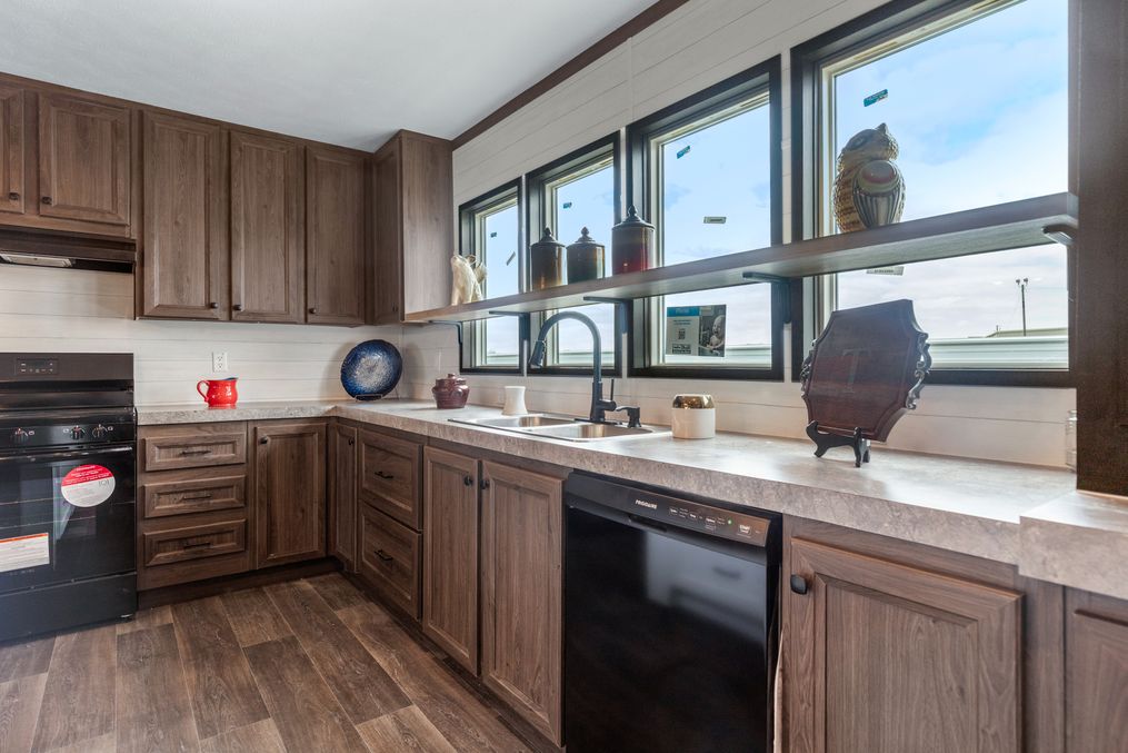 The HERCULES Kitchen. This Manufactured Mobile Home features 4 bedrooms and 2 baths.