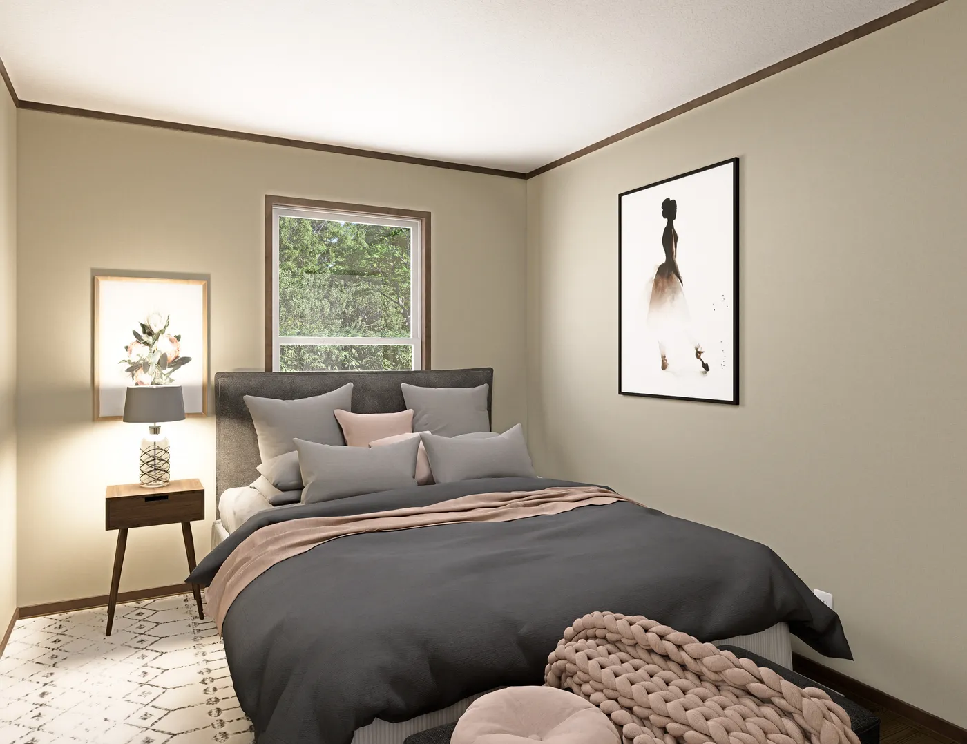 The RIO Guest Bedroom. This Manufactured Mobile Home features 3 bedrooms and 2 baths.