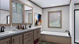 The FARM 3 FLEX Primary Bathroom. This Manufactured Mobile Home features 4 bedrooms and 3 baths.