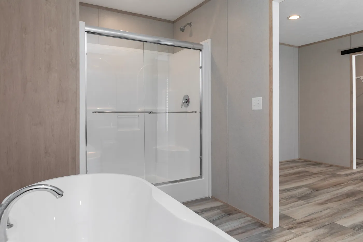 The THE THUNDERHEAD Primary Bathroom. This Manufactured Mobile Home features 3 bedrooms and 2 baths.