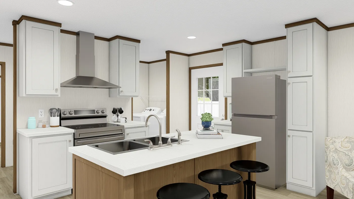 The THE INTUITION Kitchen. This Manufactured Mobile Home features 3 bedrooms and 2 baths.