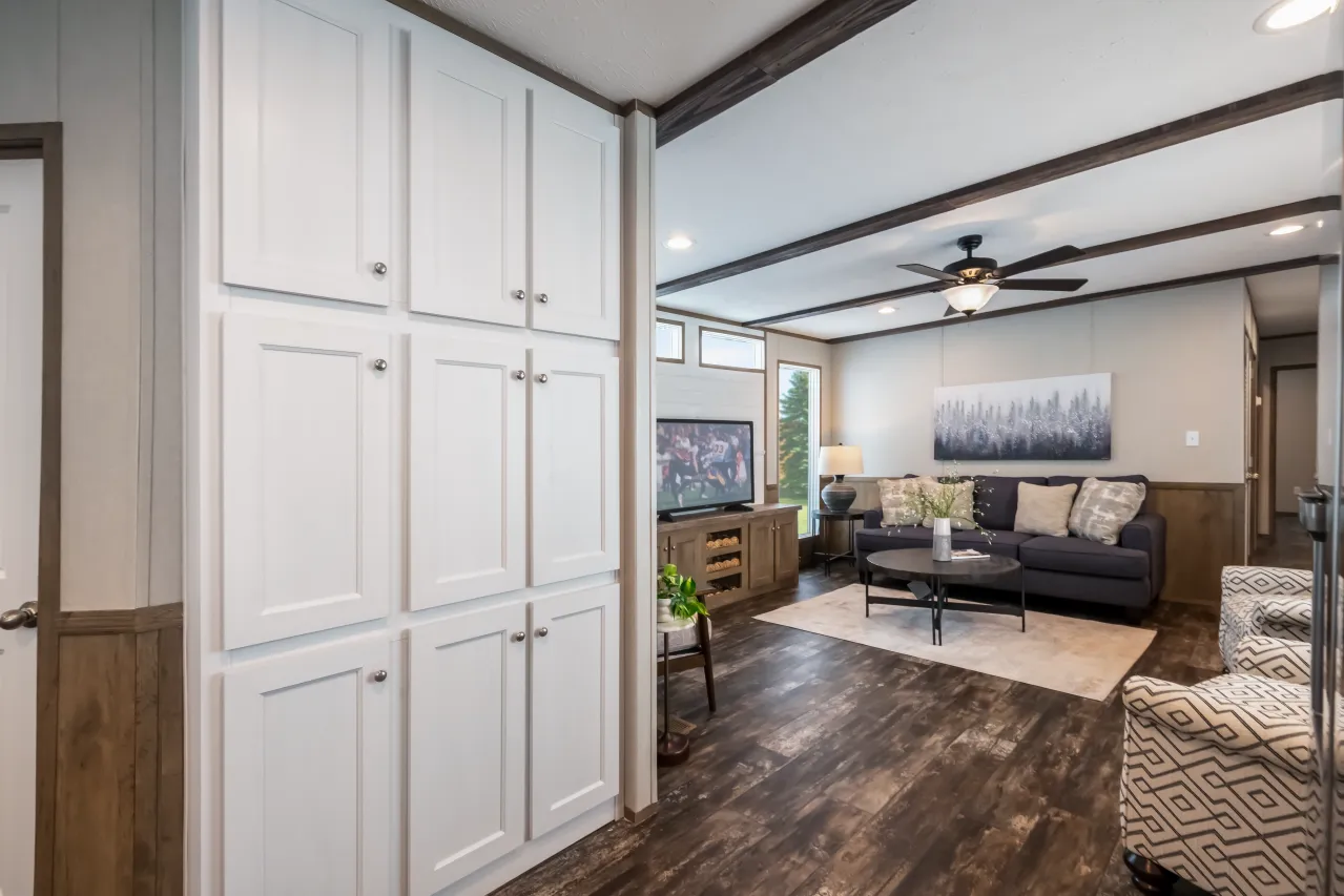 The ANNIVERSARY ENTERTAINER Exterior. This Manufactured Mobile Home features 3 bedrooms and 2 baths.