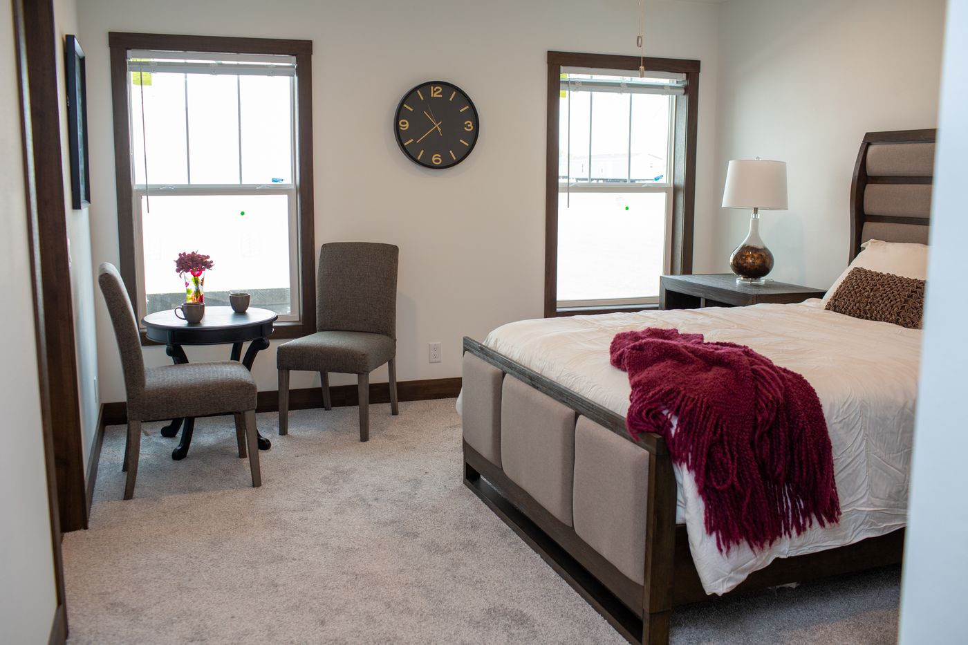 The RAMSEY 75 MOD Primary Bedroom. This Modular Home features 4 bedrooms and 2 baths.